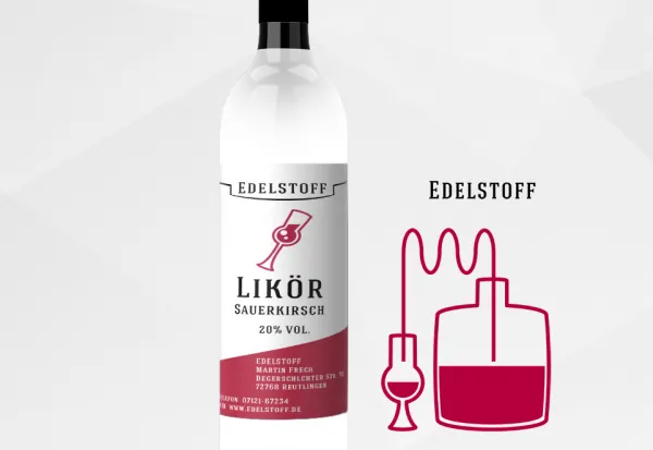 Etikette für Flasche